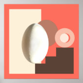 White Egg Modern Bauhaus Design Poster (Voorkant)