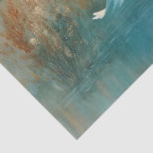 White Egret in Flight Waterverf Decoupage Tissuepapier (Detail)