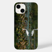 White Egret Reflection iPhone Case (Achterkant)