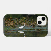 White Egret Reflection iPhone Case Hoesje (Achterkant horizontaal)