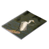White Egret Spiral Photo Notebook Notitieboek (Linkerzijde)