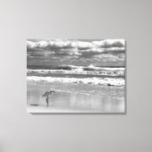 White Egret Stretted Canvas Print (Voorkant)