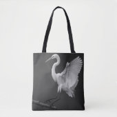 White Egret Tote Bag (Voorkant)