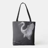 White Egret Tote Bag (Achterkant)