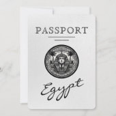White Egypt Passport Wedding Save the Date (Voorkant)