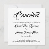 White Elaborate geannuleerde huwelijksaankondiging Kaart (Voorkant)