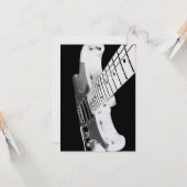 White Electric Guitar Kaart (Voorkant / Achterkant in situ)
