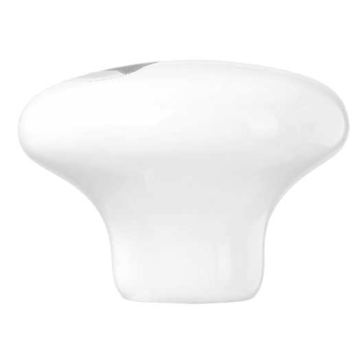 White Electric Guitar Monogrammed Keramische Knop (Zijkant)