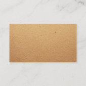 White Electrical Outlet against Tan Craft Paper Visitekaartje (Achterkant)
