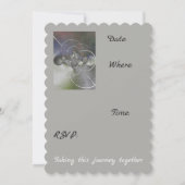 "White Elegance" Wedding Invitation Kaart (Achterkant)