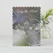 "White Elegance" Wedding Invitation Kaart (Staand voorkant)