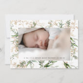 White Elegant Boho Golden Sage Eucalyptus Photo (Voorkant)