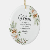 White Elegant Floral Moeder van de Bride Keramisch Ornament (Rechts)