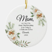 White Elegant Floral Moeder van de Bride Keramisch Ornament (Voorkant)