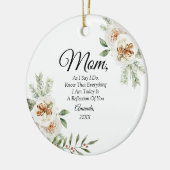 White Elegant Floral Moeder van de Bride Keramisch Ornament (Links)