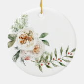 White Elegant Floral Moeder van de Bride Keramisch Ornament (Achterkant)