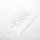 White Elegant Folie Uitnodiging (Gedraaid)