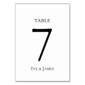White Elegant Font Modern Formal Wedding Kaart (Voorkant)