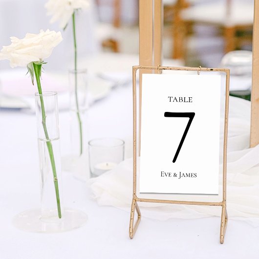 White Elegant Font Modern Formal Wedding Kaart