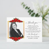 White Elegant Funeral Bedankt (Staand voorkant)