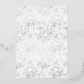 White Elegant Gold Botanical Vrijgezellenfeest Folie Uitnodiging (Achterkant)