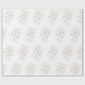 White Elegant Gold Star Holiday New year Gifts  Cadeaupapier (Vlak)