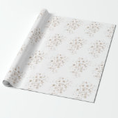 White Elegant Gold Star Holiday New year Gifts  Cadeaupapier (Uitgerold)