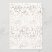 White Elegant Hand Drawn Botanical Wedding Kaart (Achterkant)