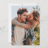 White Elegant Hand Drawn Botanical Wedding Photo Save The Date (Achterkant)