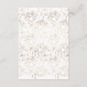 White Elegant Hand Drawn Botanical Wedding RSVP Kaartje (Achterkant)