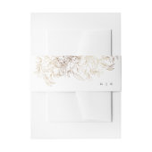 White Elegant Hand Drawn Botanical Wedding Uitnodigingen Wikkel (Voorkant Voorbeeld)