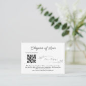 White Elegant Minimalist Botanical Wedding Informatiekaartje (Staand voorkant)