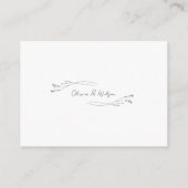 White Elegant Minimalist Botanical Wedding Informatiekaartje (Achterkant)