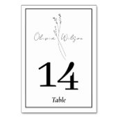 White Elegant Minimalist Botanical Wedding Kaart (Achterkant)