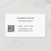 White elegant minimalist Qr code logo Visitekaartje