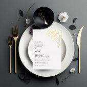 White Elegant Plant Trending Wedding Folie Uitnodiging