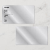 White Elegant Profile Card Visitekaartje (Voorkant / Achterkant)