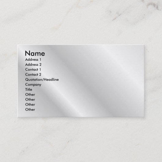 White Elegant Profile Card Visitekaartje (Voorkant)