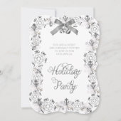 White Elegant Snowflake Corporate Party nodigt uit Kaart (Voorkant)