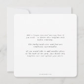 White Elegant Square Three Photo Wedding Bedankkaart (Achterkant)