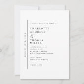 White Elegant Trending Wedding Kaart (Voorkant)