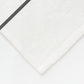 White Elegant Unique Monogramed Fleece Deken (Hoek)