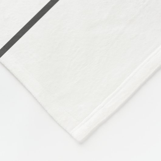 White Elegant Unique Monogramed Fleece Deken (Hoek)