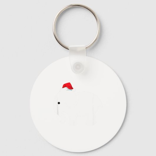 White Elephan, Christmas Party Gift  Sleutelhanger (Voorkant)