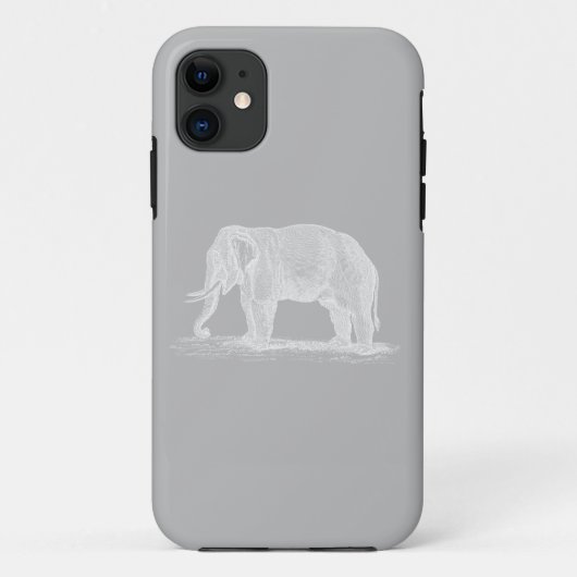 White Elephant 1800s Illustration Case-Mate iPhone Case (Achterkant)
