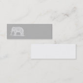 White Elephant  1800s Illustration Mini Visitekaartje (Voorkant / Achterkant)