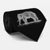 White Elephant  1800s Illustration Stropdas (Opgerold)