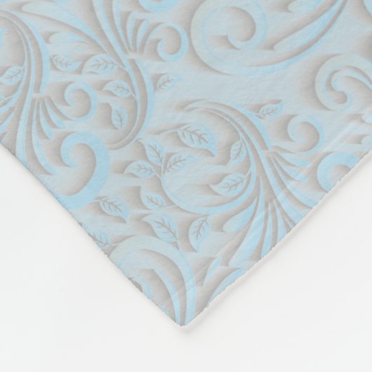 White Elephant Baby Modern Boy Blue Fleece Deken (Hoek)