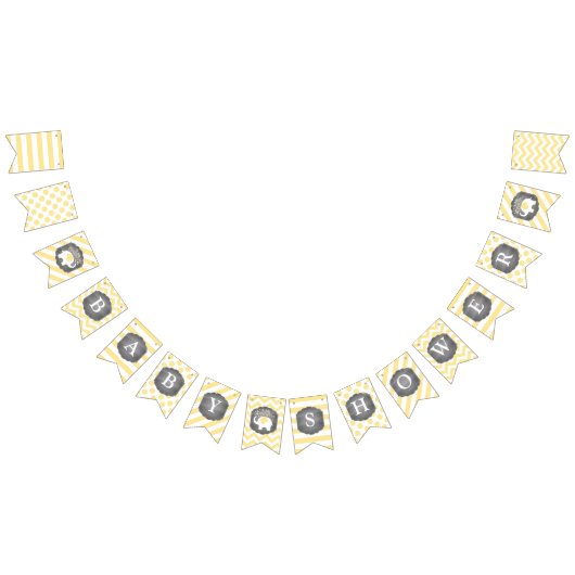 White Elephant Baby shower Vlaggetjes (Alle)