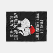 White Elephant Christmas Fun Gift Exchange Contest Fleece Deken (Voorkant (Horizontaal))